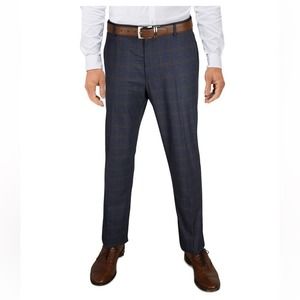 NWT - Men's Modern-Fit TH Flex Stretch Check performance Pants - Size 38/34